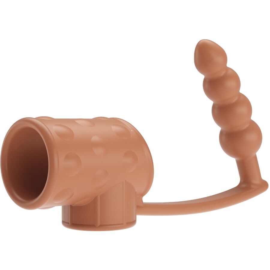 PRETTY LOVE - PENISHÜLLE MIT ANALPLUG NATUR