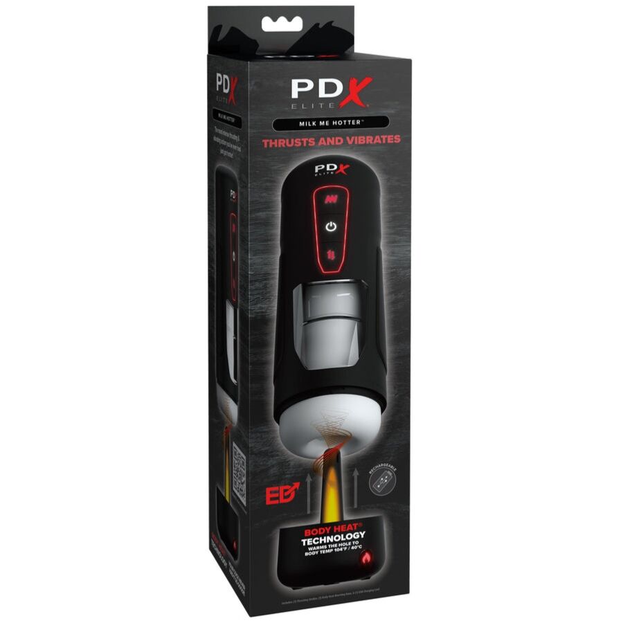 PDX ELITE - MILK ME HOTTER AUTOMATISCHER MASTURBATOR MIT STOSS- UND WÄRMEEFFEKTVIBRATION