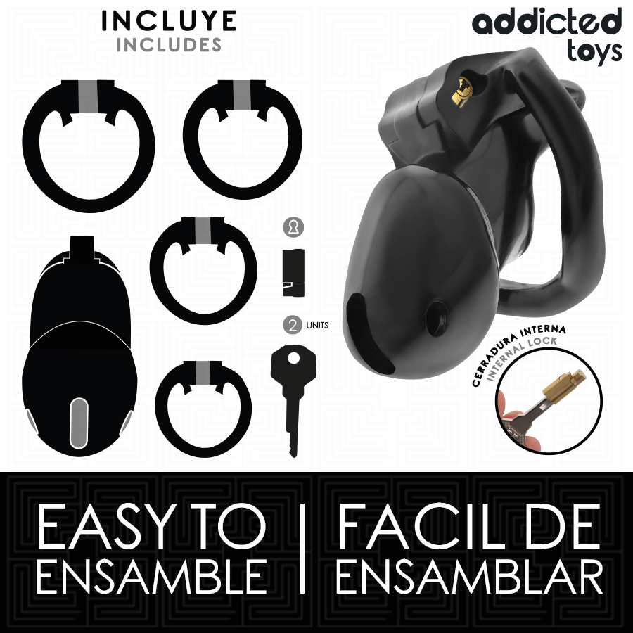 ADDICTED TOYS LOCKED - MINDNIGHT CELL PENIS CAGE GRÖSSE S