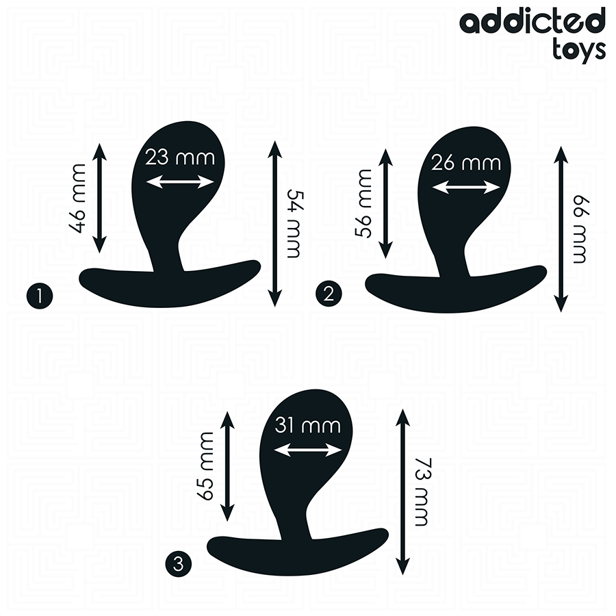 ADDICTED TOYS - 3ER-SET ANALPLUG MODELL 3