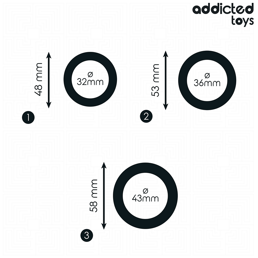 ADDICTED TOYS - SET SILIKONRINGE MODELL 1