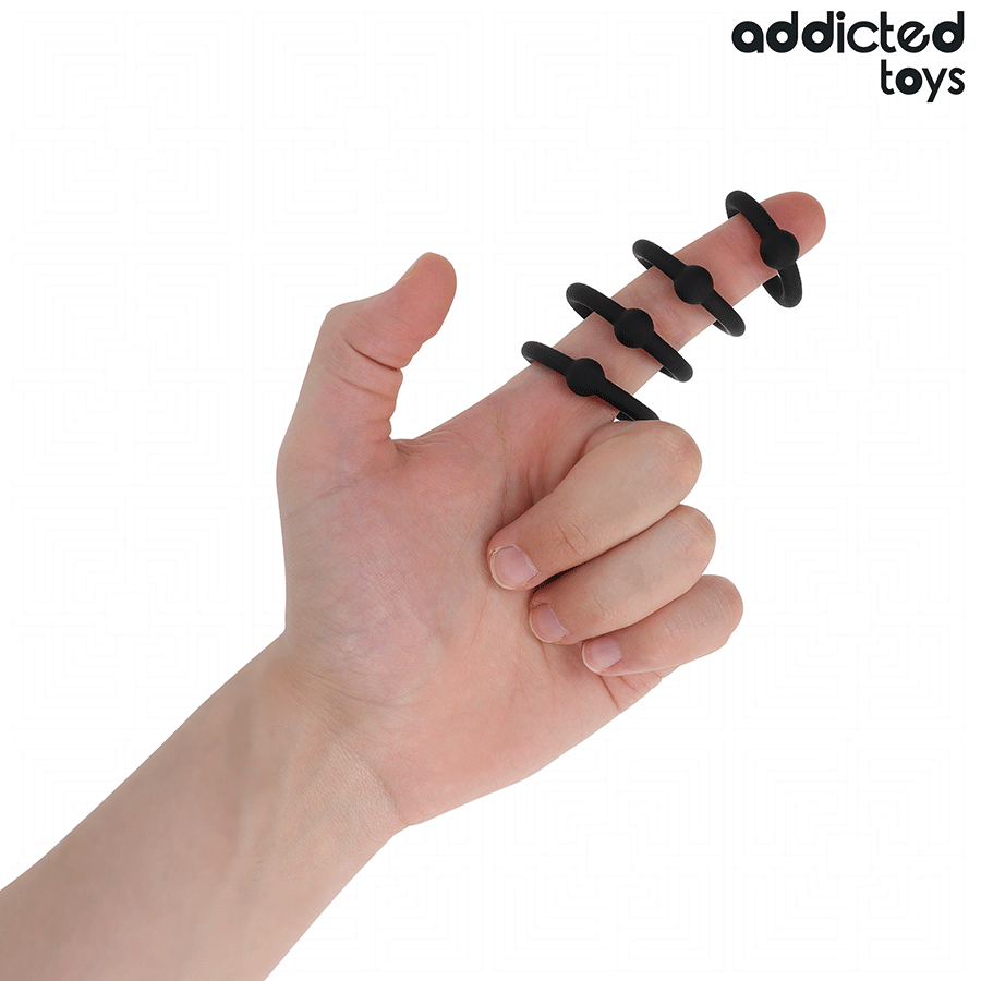 ADDICTED TOYS - SET AUS DRUCKRINGEN AUS SILIKON