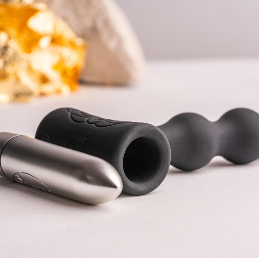 ROCKS-OFF - PETITE SENSATIONS PEARLS ANAL PLUG VIBRATOR SCHWARZ
