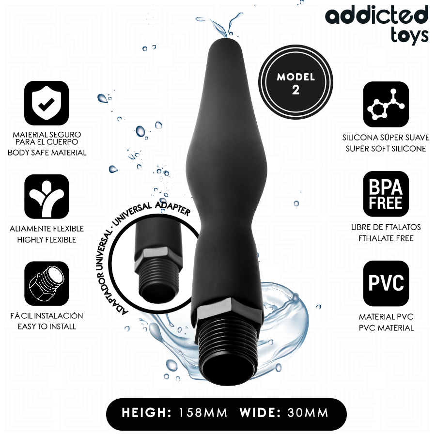 ADDICTED TOYS - ANAL CLEANER MIT UNIVERSALADAPTER MODELL 2