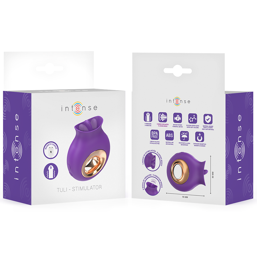 INTENSE - TULI KLITORISSTIMULATOR 9 VIBRATIONEN & 9 OSZILLATIONEN LILA