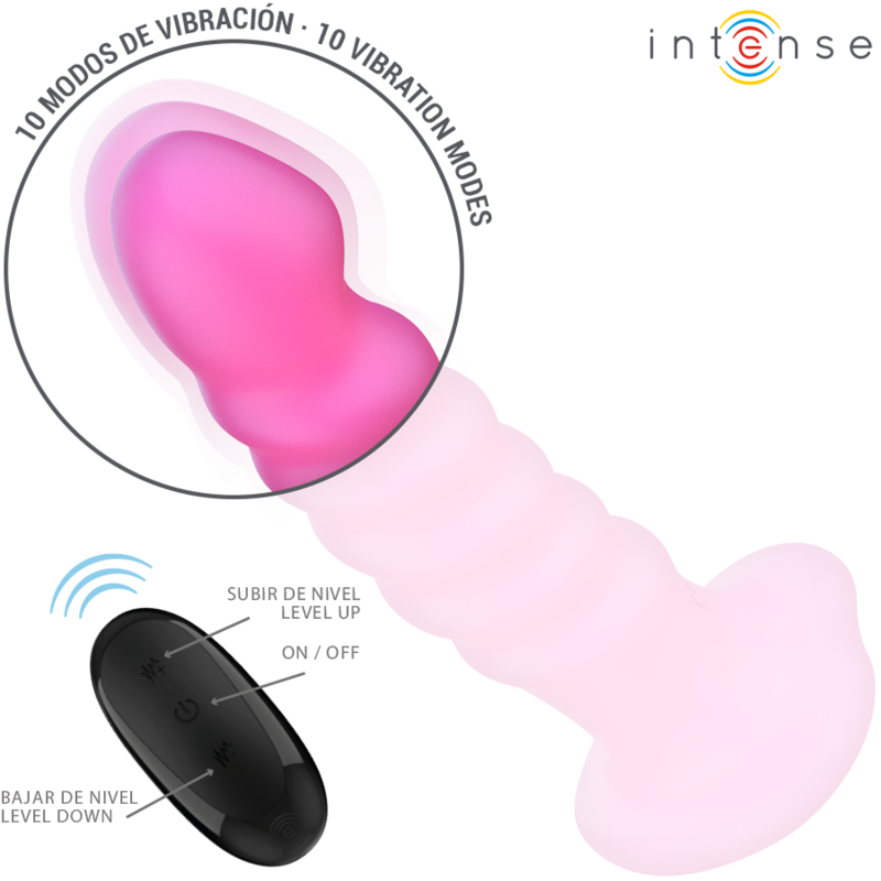 INTENSE - CINDY VIBRATOR GRÖSSE L SPIRALENDESIGN 10 VIBRATIONEN ROSA FERNBEDIENUNG