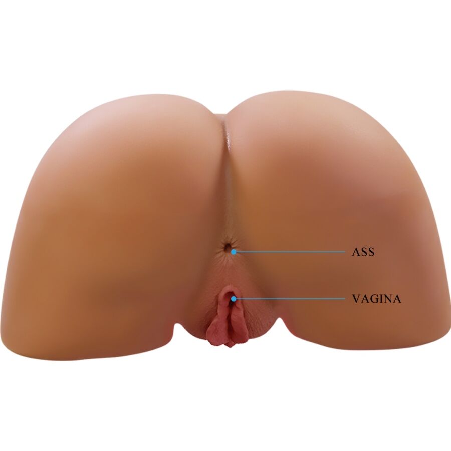 CRAZY BULL - ILANA REALISTISCHER WEIBLICHER PO-VIBRATOR UND SAUGER MIT TON 6,8 KG