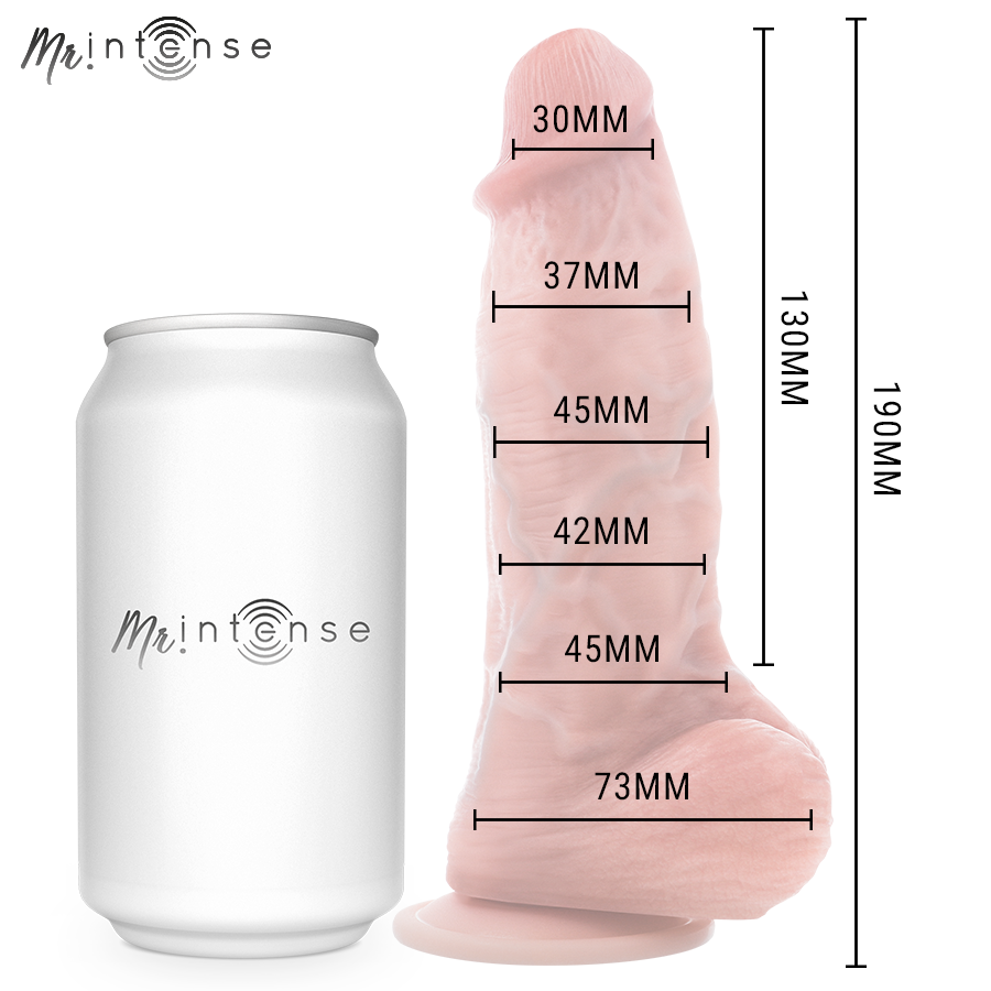 MR INTENSE - KLEINER SPENCER SILIKONDILDO 19 CM -Ø- 4,5 CM