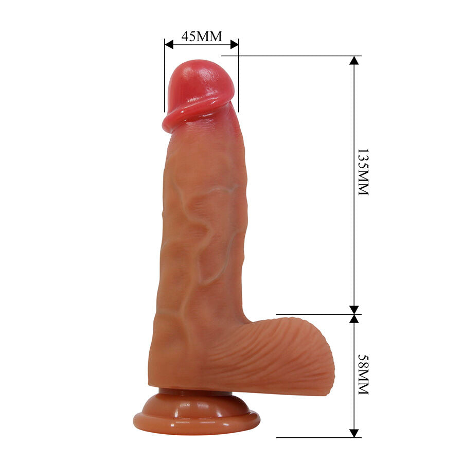 PRETTY LOVE - DUVALL REALISTISCHER DILDO MIT SAUGNAPF 19,3 CM -Ø- 4,5 CM