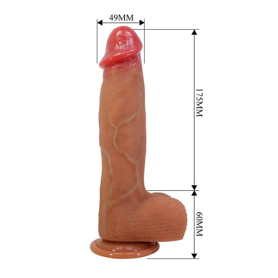 PRETTY LOVE - ORTON REALISTISCHER DILDO MIT SAUGNAPF 23,5 CM -Ø- 4,9 CM