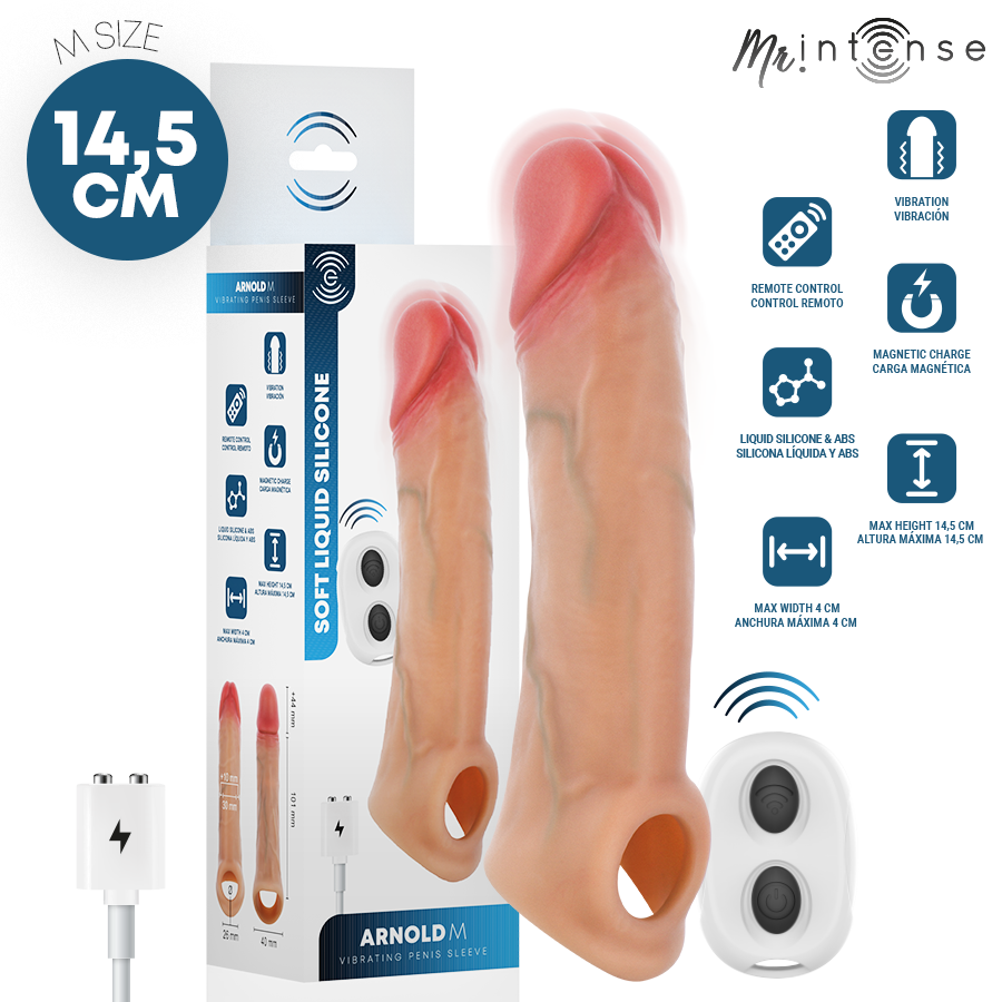 MR INTENSE - ARNOLD M ULTRA-REALISTISCHER VIBRIERENDER PENISSÄULE 14,5 CM – Ø – 4 CM
