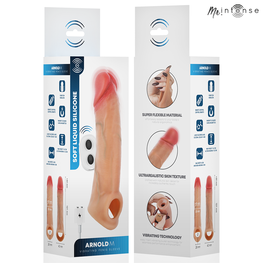 MR INTENSE - ARNOLD M ULTRA-REALISTISCHER VIBRIERENDER PENISSÄULE 14,5 CM – Ø – 4 CM