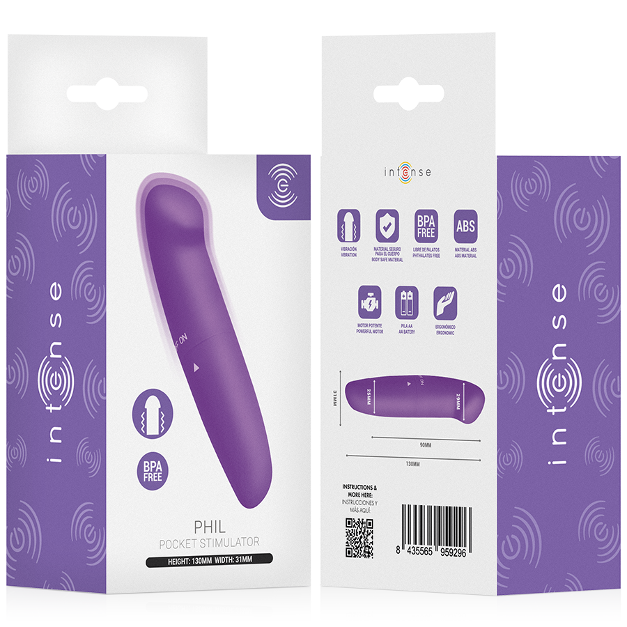 INTENSE - PHIL G-PUNKT-VIBRATOR, LILA, 13 CM