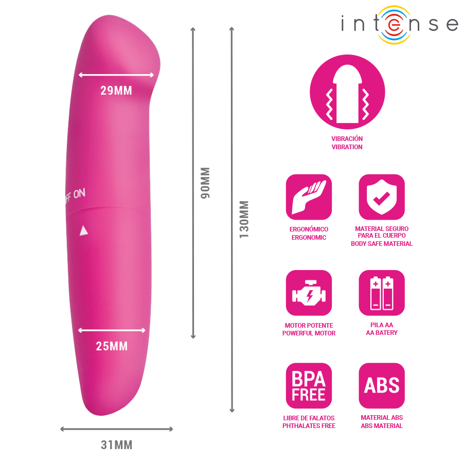 INTENSE - PHIL G-PUNKT-VIBRATOR, ROSA, 13 CM
