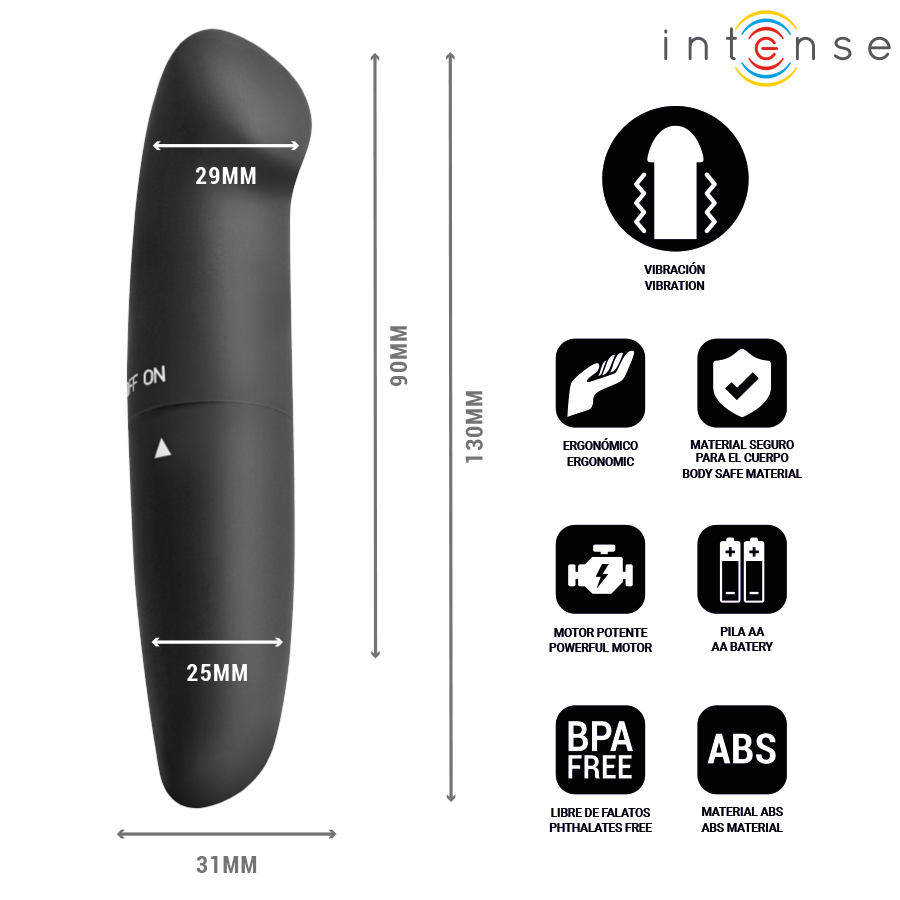INTENSE - PHIL G-PUNKT-VIBRATOR SCHWARZ 13 CM