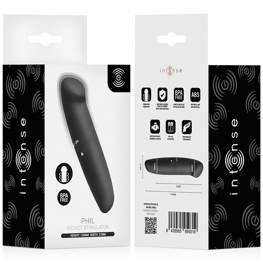 INTENSE - PHIL G-PUNKT-VIBRATOR SCHWARZ 13 CM