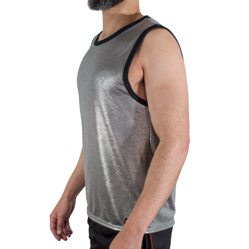 MACHO - T-SHIRT MIT FEINEM GLITZER, GRÖSSE S/M