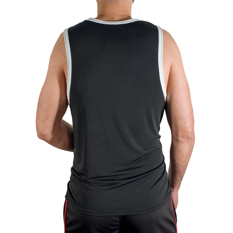 MACHO - CMV004 Schwarzes Sport-T-Shirt L/XL