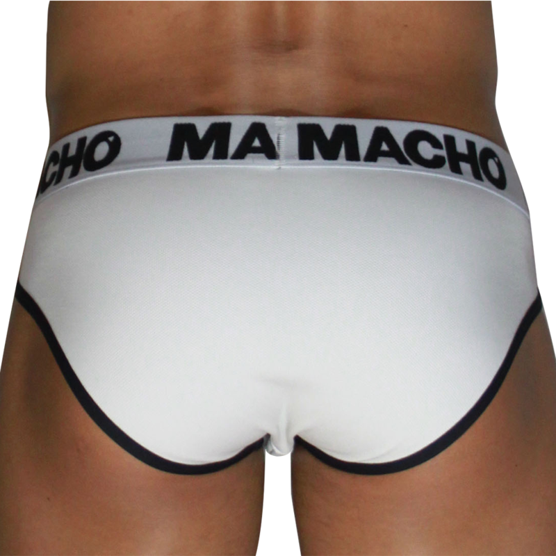 MACHO - MCH006 KLASSISCHES UNTERBLÄTTER WEISS + SCHWARZ XL
