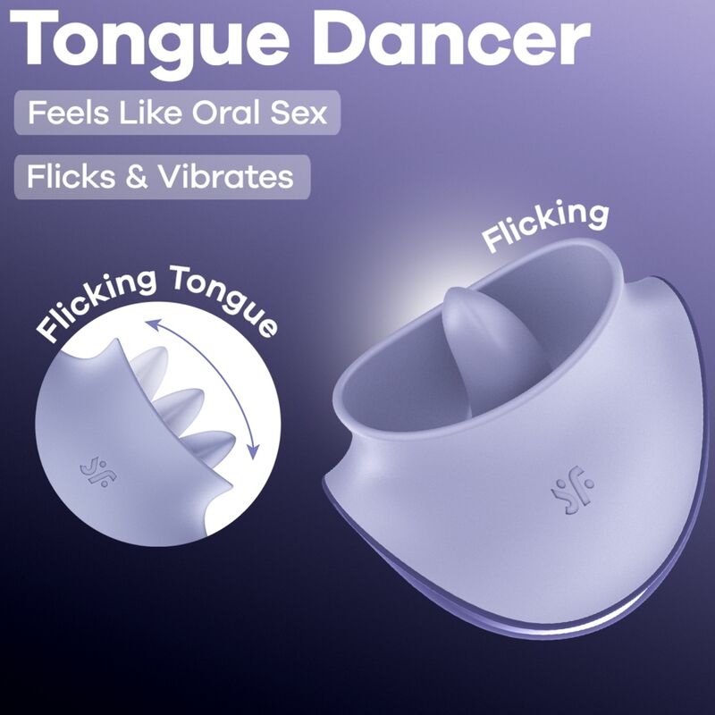 SATISFYER - TONGUE DANCER KLITORALSTIMULATOR MIT VIBRATION UND PULSATIONEN LILAC