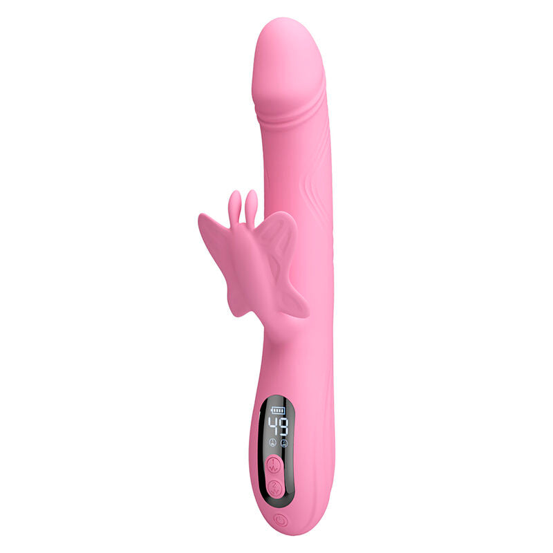 PRETTY LOVE - BELLA RABBIT VIBRATOR MIT SCHMETTERLINGS-STIMULATION UND LED PINK