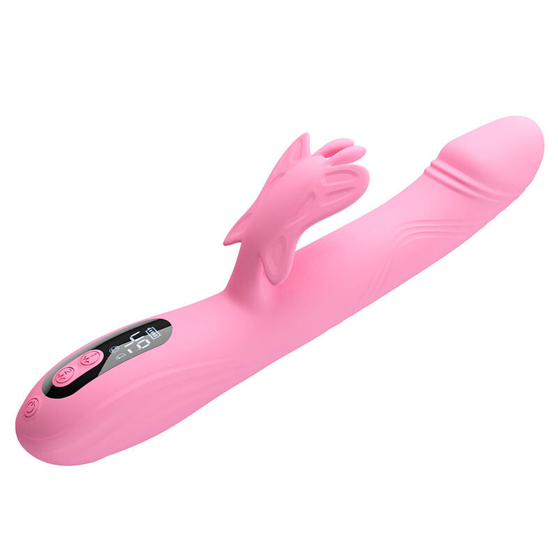 PRETTY LOVE - BELLA RABBIT VIBRATOR MIT SCHMETTERLINGS-STIMULATION UND LED PINK