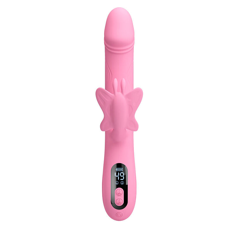 PRETTY LOVE - BELLA RABBIT VIBRATOR MIT SCHMETTERLINGS-STIMULATION UND LED PINK