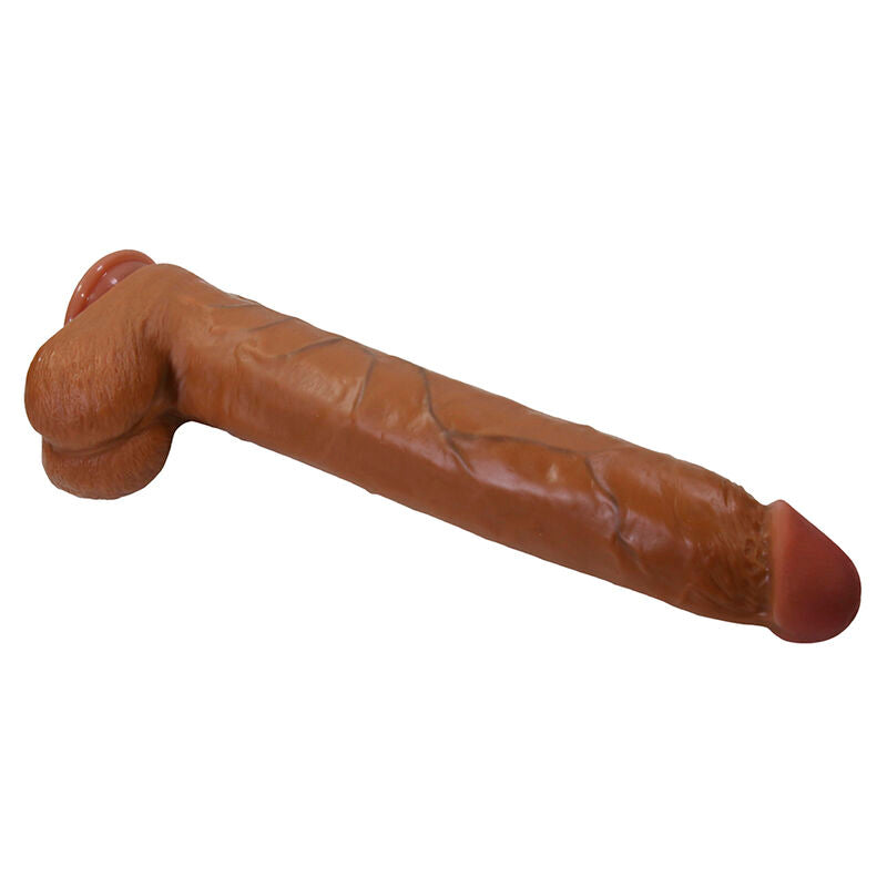 PRETTY LOVE - DANY REALISTISCHER FLEXIBLER DILDO MIT SAUGNAPF 36 CM -Ø- 5,6 CM BRAUN