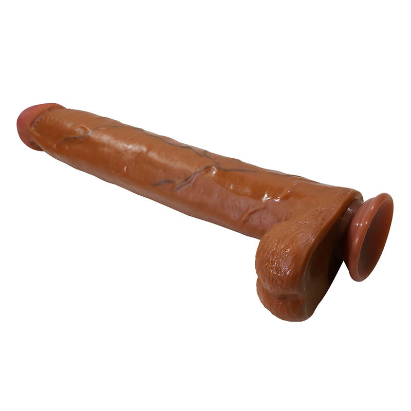 PRETTY LOVE - DANY REALISTISCHER FLEXIBLER DILDO MIT SAUGNAPF 36 CM -Ø- 5,6 CM BRAUN