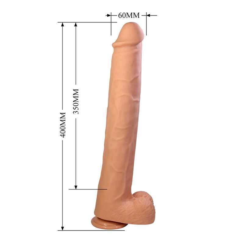 PRETTY LOVE - PAT FLEXIBLER REALISTISCHER DILDO MIT SAUGNAPF 40 CM -Ø- 6 CM