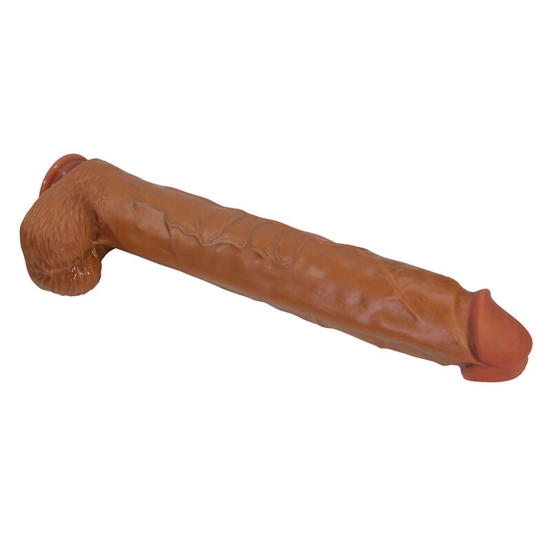 PRETTY LOVE - PAT REALISTISCHER FLEXIBLER DILDO MIT SAUGNAPF 40 CM -Ø- 6 CM BRAUN