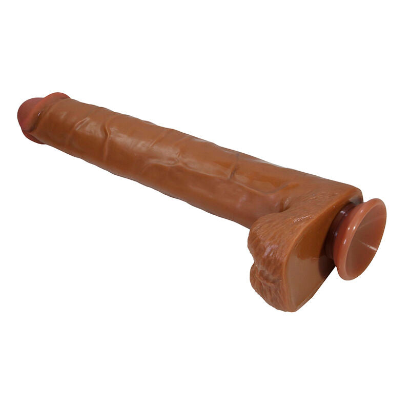 PRETTY LOVE - PAT REALISTISCHER FLEXIBLER DILDO MIT SAUGNAPF 40 CM -Ø- 6 CM BRAUN