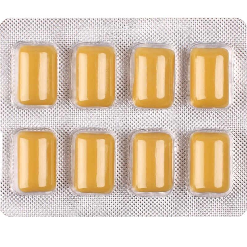 WUG on – Sofortige Energie im Kaugummiformat, Blisterpackung mit 8 Stück