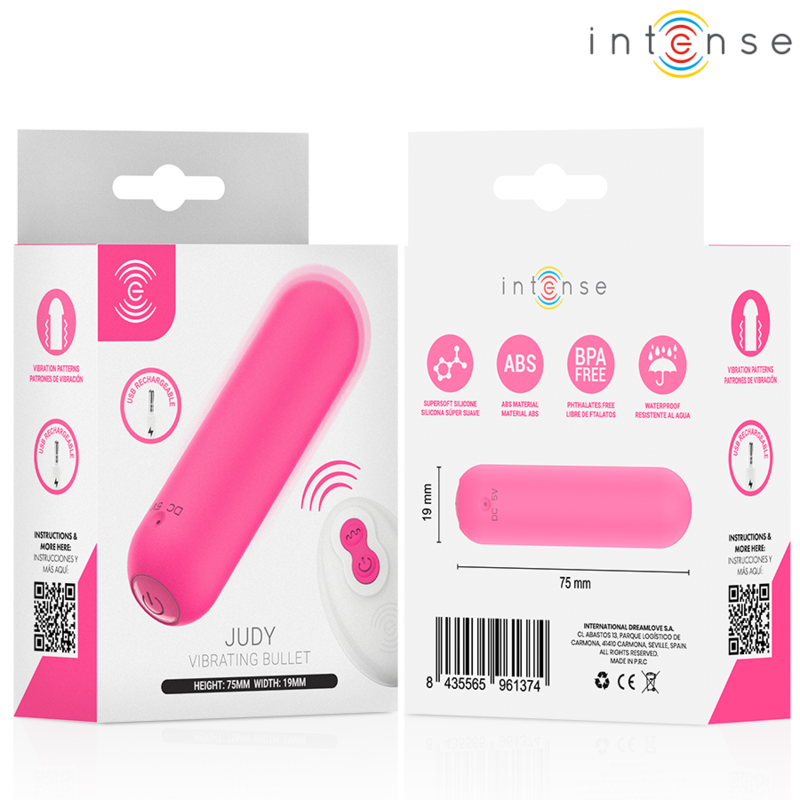 INTENSE - JUDY WIEDERAUFLADBARER VIBRATIONSKUGEL MIT FERNBEDIENUNG PINK