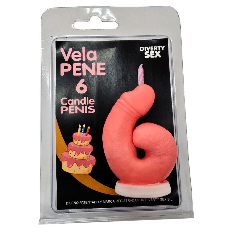 DIABLO PICANTE – PENISKERZE IN FORM DER ZAHL 6, ROSA FARBE