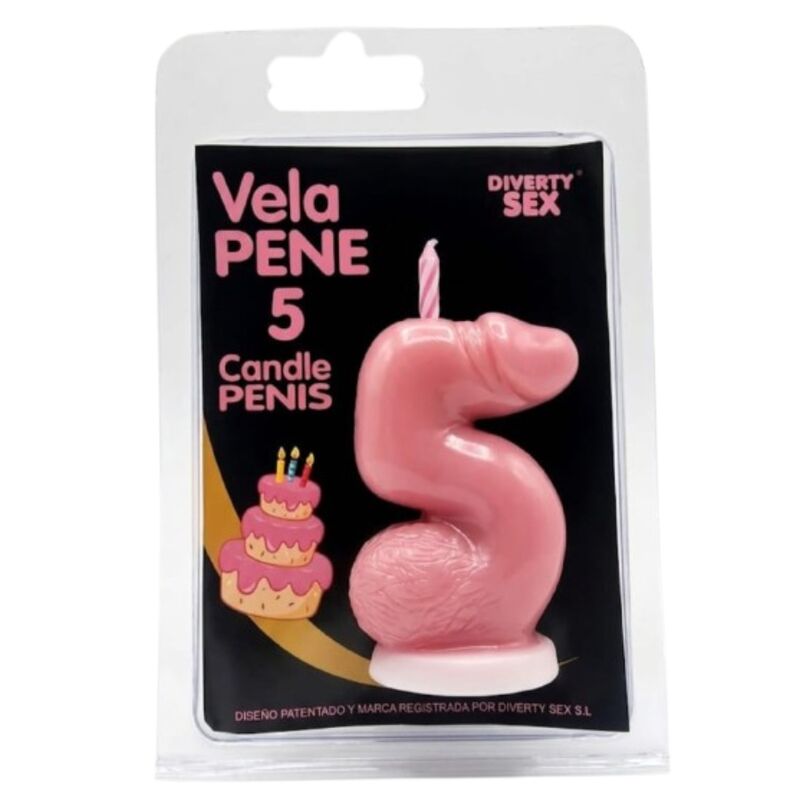 DIABLO PICANTE – PENISKERZE IN FORM DER ZAHL 5, ROSA FARBE
