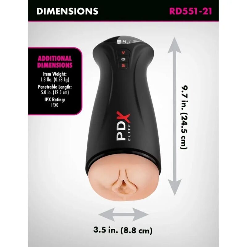 PDX Elite – Fap-Gasm Intermittierender Saug- und Vibrationsmasturbator