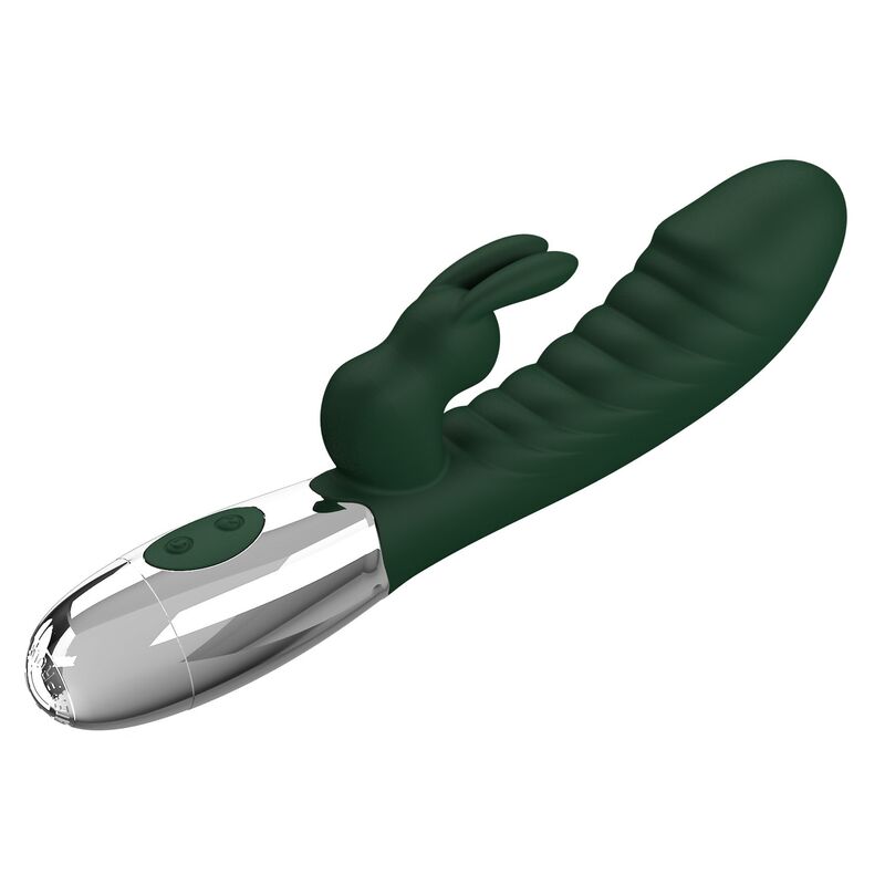 PRETTY LOVE - NAUGHTY BUNNY KANINCHEN-VIBRATOR MIT 30 FUNKTIONEN, USB-AUFLADBAR, GRÜN