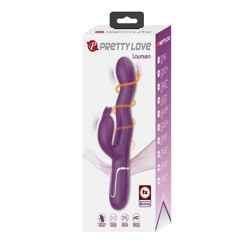 PRETTY LOVE - LOURSEN HASE-VIBRATOR MIT STOSSBEWEGUNG UND 7 VIBRATIONEN, USB-AUFLADBAR, LILA