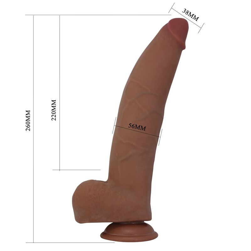PRETTY LOVE - ULRIC REALISTISCHER FLEXIBLER DILDO 26 CM Ø 5,5 CM TPE BRAUN