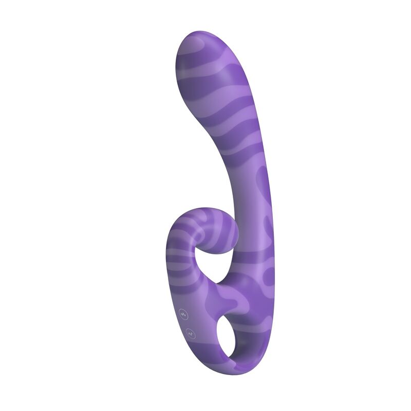 PRETTY LOVE - SUMMER DOPPEL-VIBRATOR MIT GRIFF 19 CM Ø 3,5 CM LILA