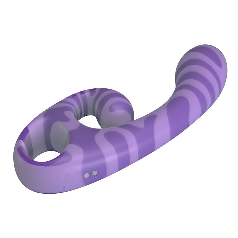 PRETTY LOVE - SUMMER DOPPEL-VIBRATOR MIT GRIFF 19 CM Ø 3,5 CM LILA
