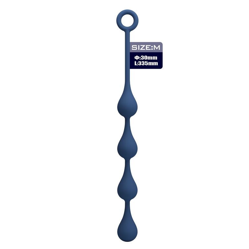MR PLAY – BLAUE SILIKON-ANALPOLSTER, GRÖSSE M, 33 CM