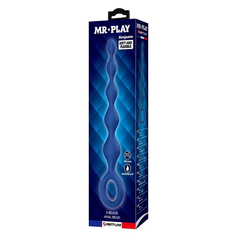 MR PLAY – BLAUE SILIKON-ANALKAPSELN &AMP; ANALPLUG 20,4 CM
