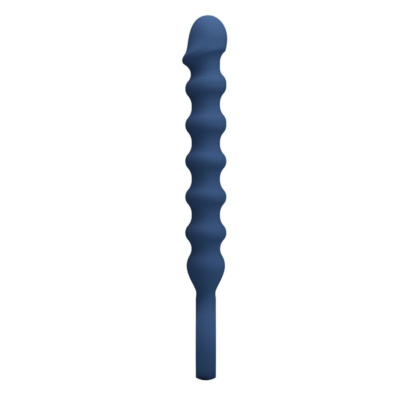MR PLAY – BLAUE SILIKON-ANALPERLEN &AMP; ANALPLUG – Ø – 3,4 CM – 28,5 CM