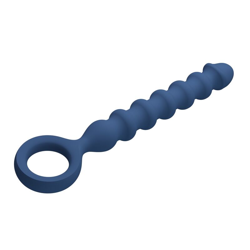 MR PLAY – BLAUE SILIKON-ANALPERLEN &AMP; ANALPLUG – Ø – 3,4 CM – 28,5 CM