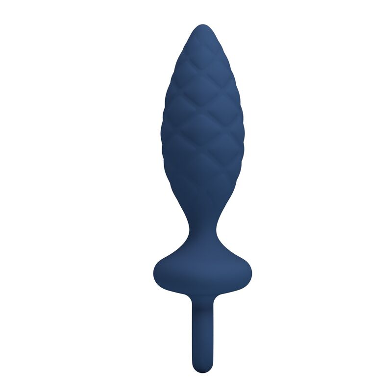 MR PLAY - STRUKTURIERTER ANALPLUG MIT RING BLAU M