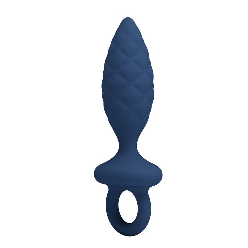 MR PLAY - STRUKTURIERTER ANALPLUG MIT RING BLAU S