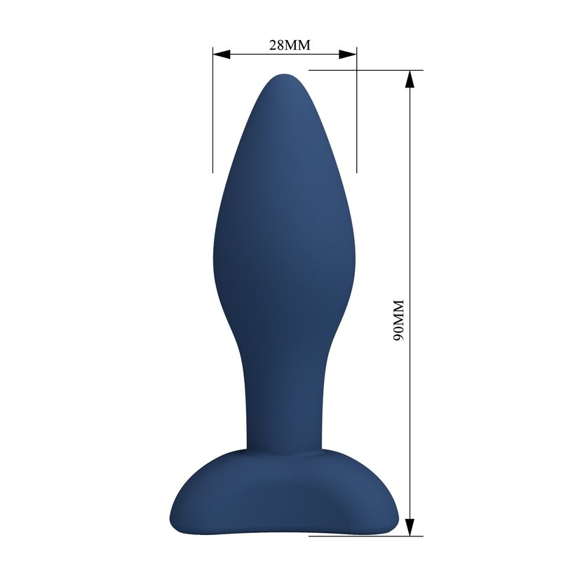 MR PLAY - KONISCHER SILIKON-ANALPLUG, BLAU, GRÖSSE S