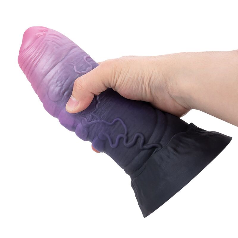 POWER MONSTERS – SCHRECKLICHER TEUFEL, ZWEIFARBIGER FANTASIE-SILIKONDILDO, 24 CM Ø 6 CM